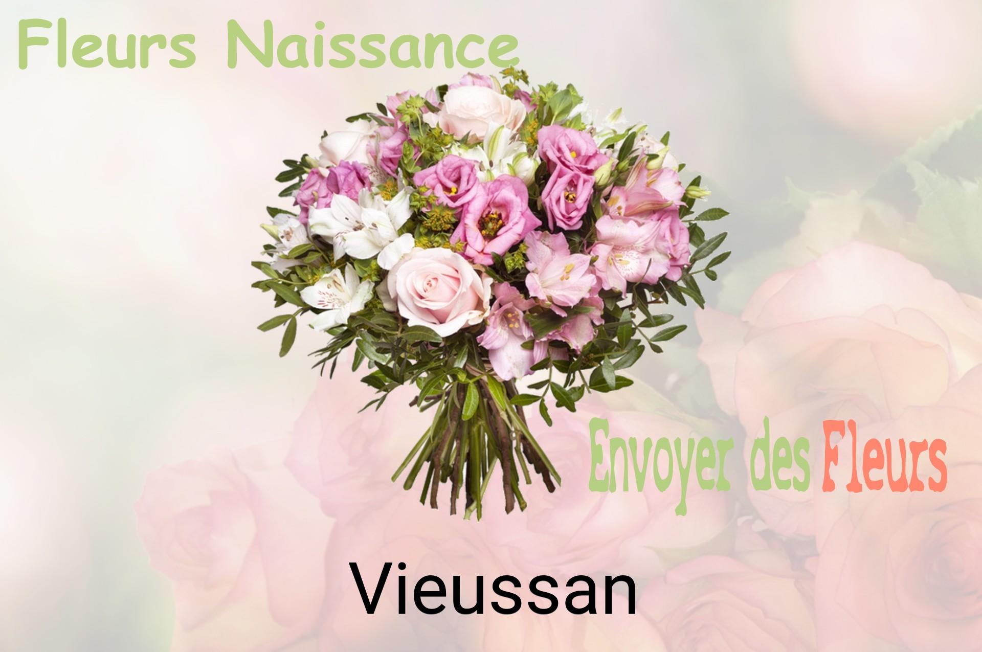 Bouquet de fleurs de naissance livré à Vieussan